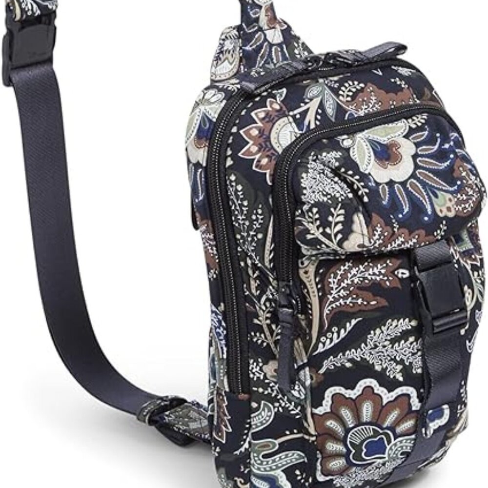 Vera Bradley Utility Sling Backpack Java Camo Navy